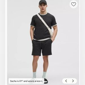 lululemon athletica Men's Black soft jersey short